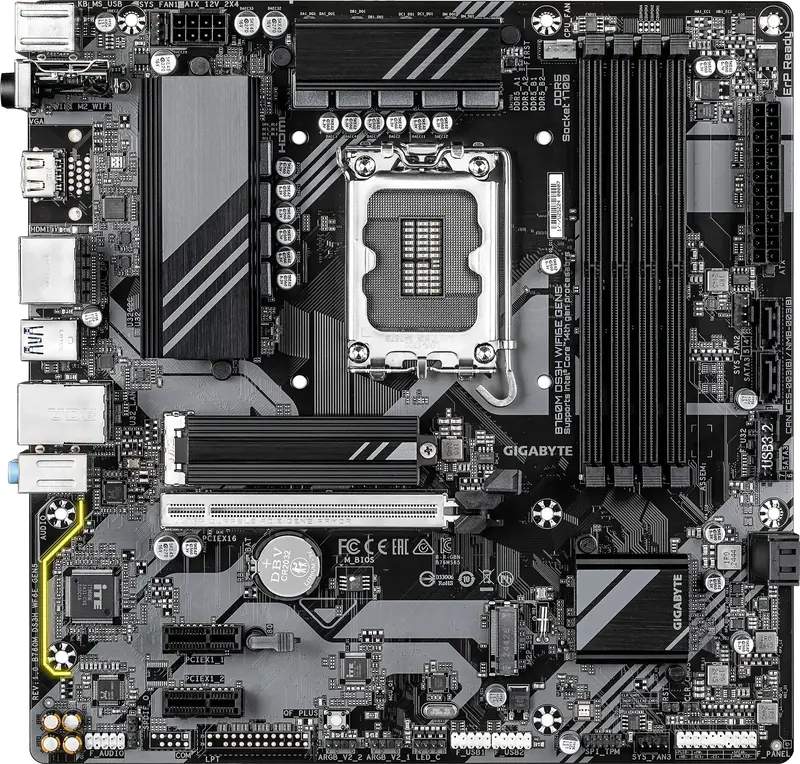 Материнська плата GIGABYTE B760 S1700 MATX (B760M DS3H WF6E GEN5) - фото - №0