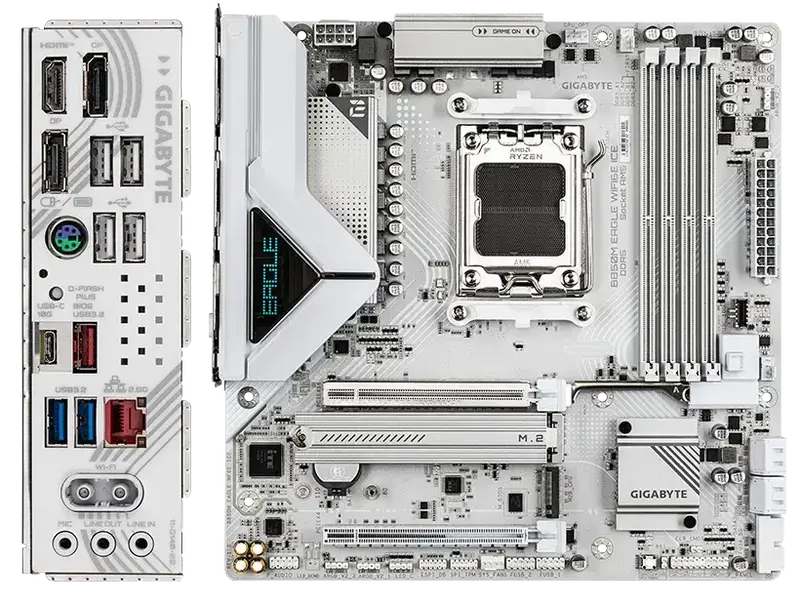 Материнська плата GIGABYTE B850 SAM5 MATX (B850M EAGLE WF6E ICE) - фото - №3