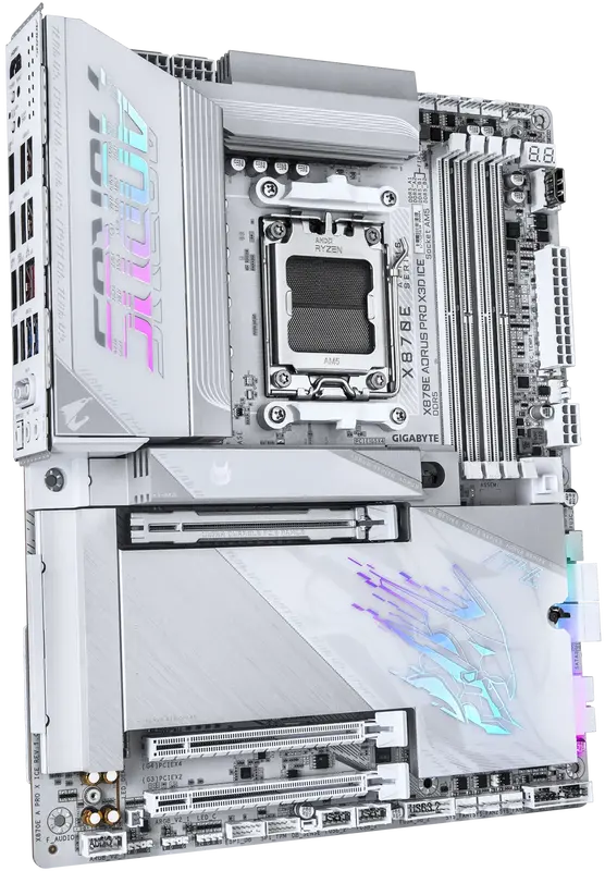 Материнская плата GIGABYTE X870E SAM5 ATX (X870E A PRO X ICE) - фото - №1