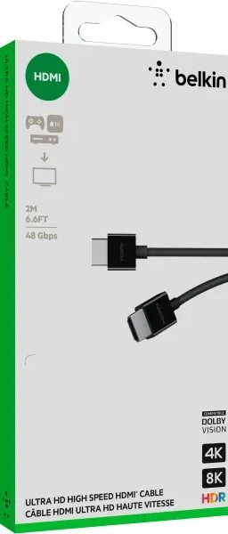 Кабель HDMI (M/M) Belkin 2м 2.1 High Speed Ethernet черный - фото - №4