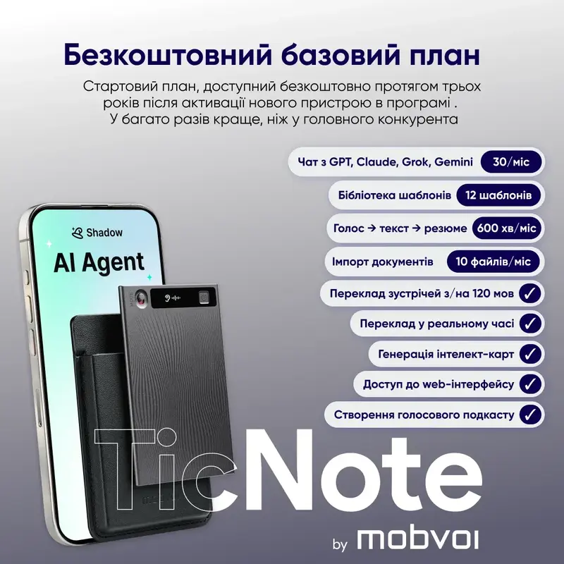 Розумний диктофон TicNote з АІ (NE-79) - фото - №8