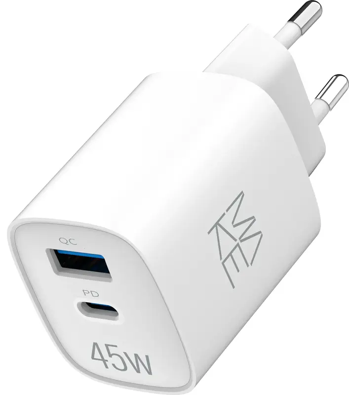Зарядний пристрій MAKE 30W GaN PD + QC3.0 White - фото - №0