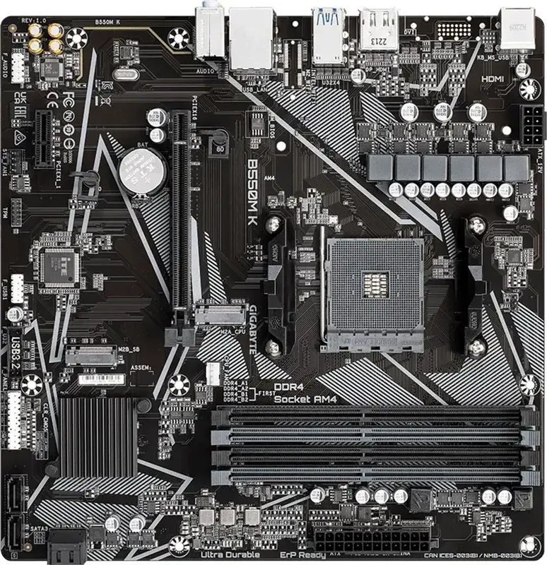Материнская плата Gigabyte B550M_K (B550M_K) - фото - №2