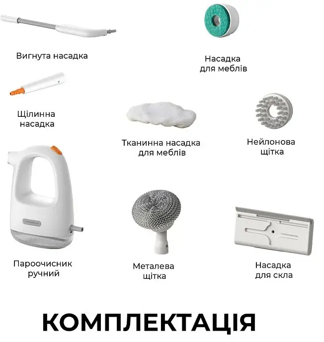 Пароочисник ручний Deerma Handheld Steam Cleaner DEM-ZQ01 - фото - №6