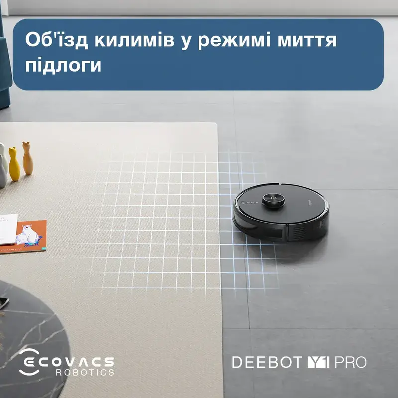 Робот-пилосос ECOVACS DEEBOT OZMO Y1 Pro Black - фото - №12