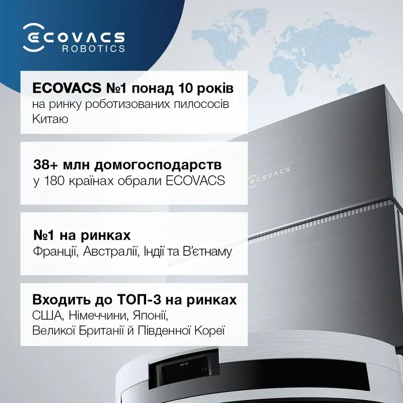 Робот-пилосос ECOVACS DEEBOT OZMO Y1 Pro Black - фото - №16