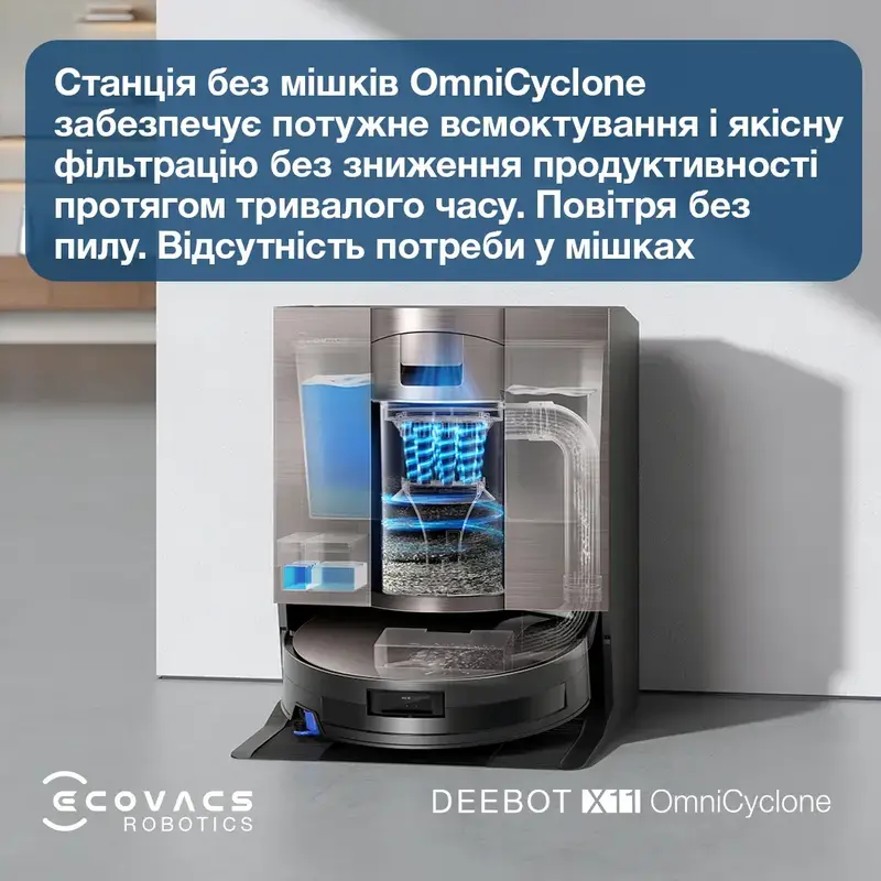 Робот-пилосос DEEBOT X11 OMNI CYCLONE ECOVACS - фото - №16