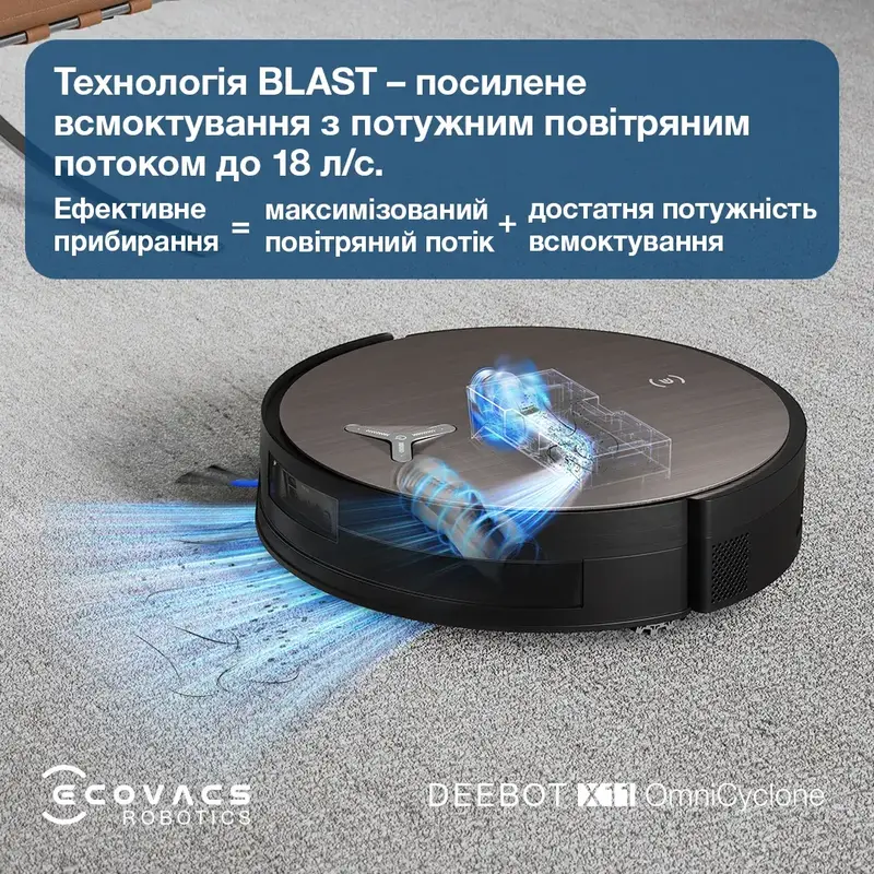 Робот-пилосос DEEBOT X11 OMNI CYCLONE ECOVACS - фото - №9