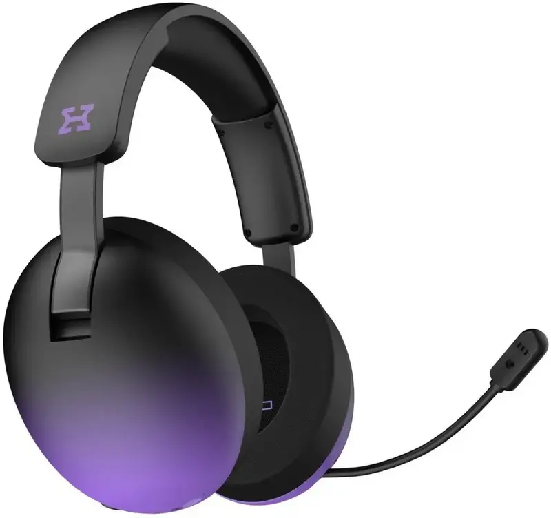 Ігрова гарнітура HATOR Hellyberry HH30 PRO wireless (HH30_PRO_wireless_BV) black-violet gradient - фото - №1