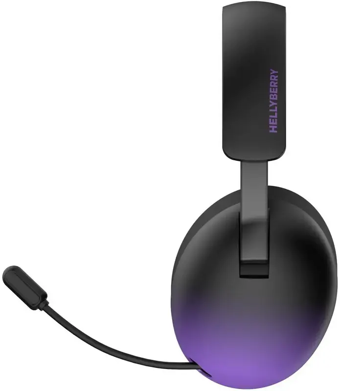 Ігрова гарнітура HATOR Hellyberry HH30 PRO wireless (HH30_PRO_wireless_BV) black-violet gradient - фото - №2