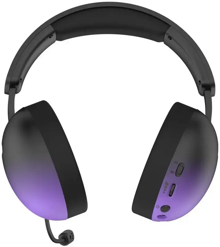 Ігрова гарнітура HATOR Hellyberry HH30 PRO wireless (HH30_PRO_wireless_BV) black-violet gradient - фото - №4
