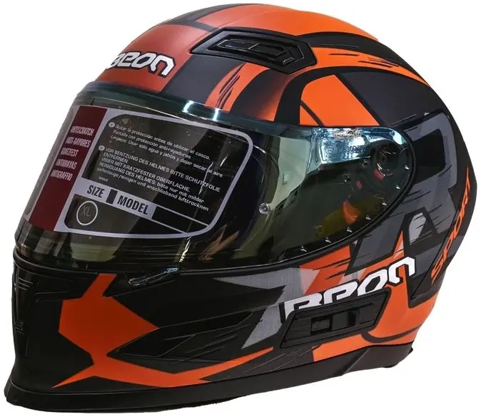 Мотошолом R MATT TITAN/ORANGE розмір XL - фото - №2