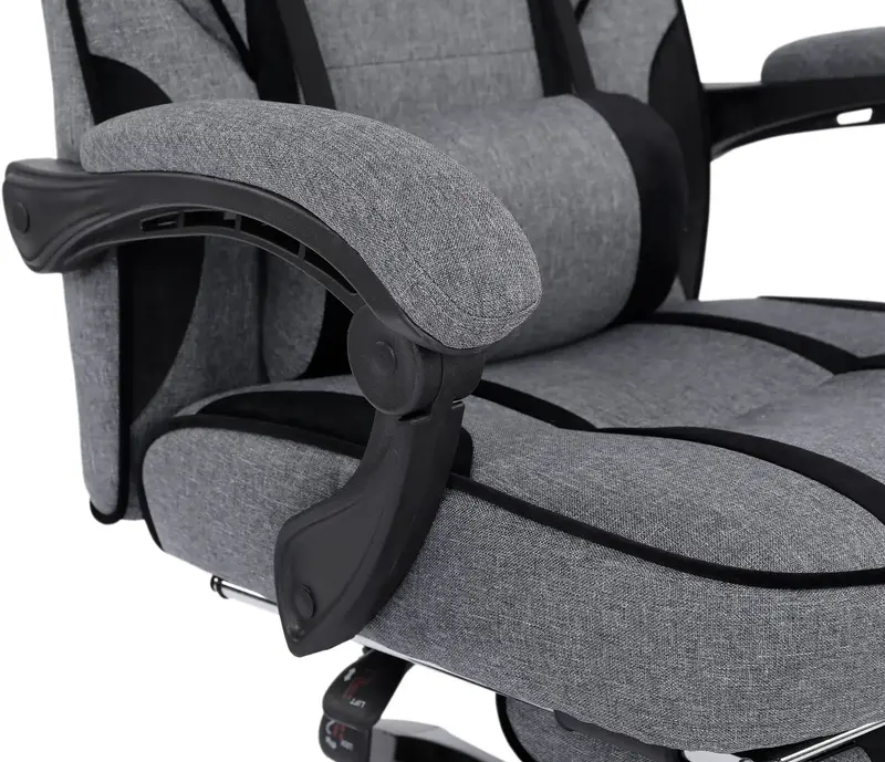 Крісло ігрове GT Racer X-2749-1 Сіре/Чорне Suede (X-2749-1 Fabric Gray/Black Suede) - фото - №6