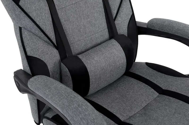 Крісло ігрове GT Racer X-2749-1 Сіре/Чорне Suede (X-2749-1 Fabric Gray/Black Suede) - фото - №5