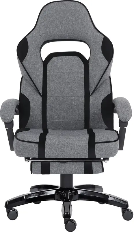 Крісло ігрове GT Racer X-2749-1 Сіре/Чорне Suede (X-2749-1 Fabric Gray/Black Suede) - фото - №2