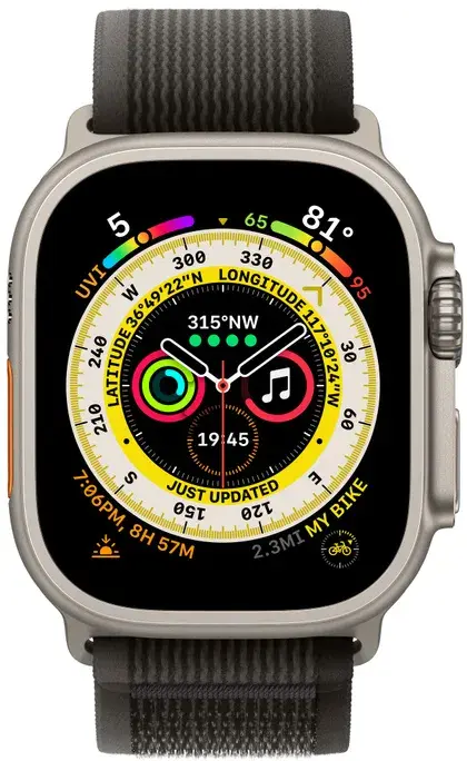 Apple Watch ULTRA 49mm Titanium Case with Black/Gray Trail Loop - M/L (Це ТОП) - фото - №1