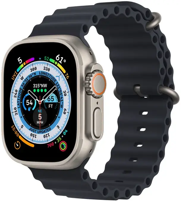 Б/В Apple Watch ULTRA 49mm Titanium Case with Midnight Ocean Band (Це ТОП) - фото - №0
