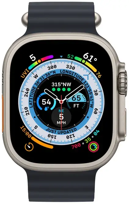 Б/В Apple Watch ULTRA 49mm Titanium Case with Midnight Ocean Band (Це ТОП) - фото - №1