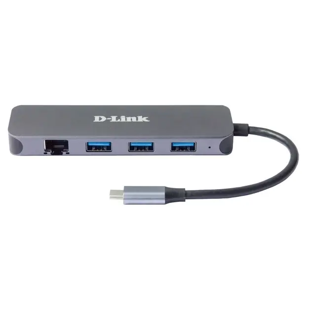Мережевий адаптер D-Link DUB-2334 1xGE, 3xUSB3.0, 1xUSB-C, USB-C - фото - №1
