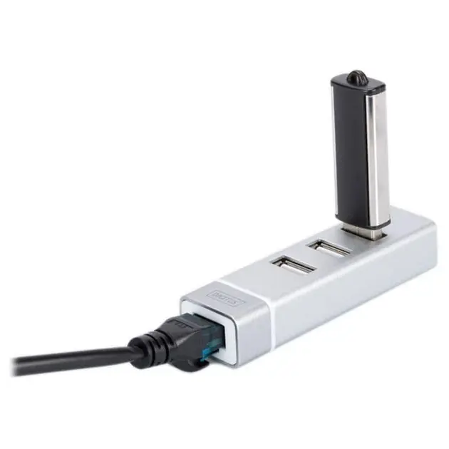 HUB DIGITUS USB-C to 3xUSB-A/RJ45 - фото - №2