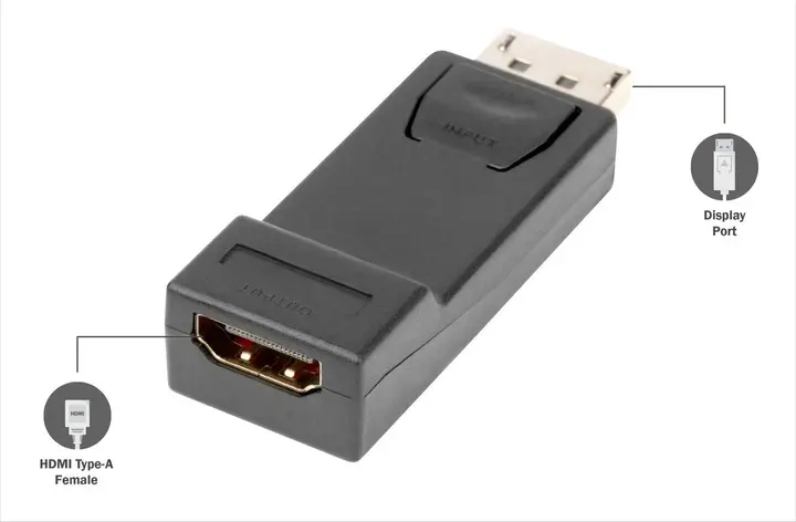 Адаптер DIGITUS DP 1.1 - HDMA A Full HD, M/F - фото - №1