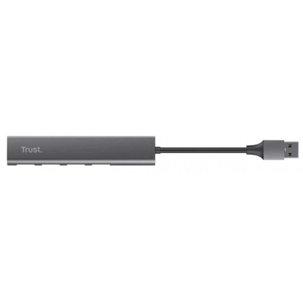 HUB Trust Halyx USB-A to 4xUSB-А, Алюміній, 0.1м, Сірий - фото - №3