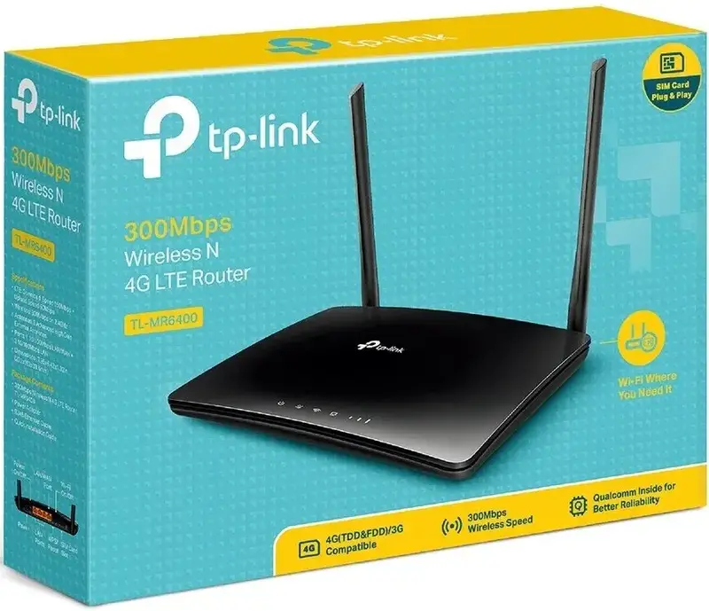 Iнтернет роутер TP-Link TL-MR6400 N300 4G/LTE 3xFE LAN 1xFE WAN - фото - №3