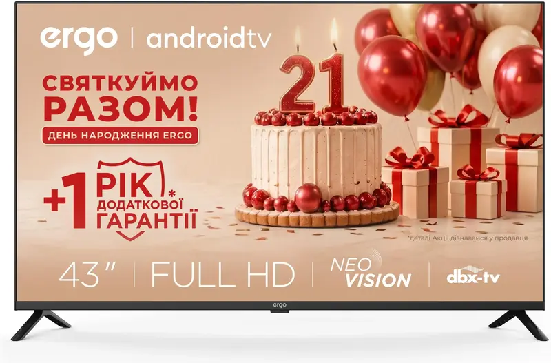 Телевізор Ergo 43" Full HD (43GFS6500) - фото - №0