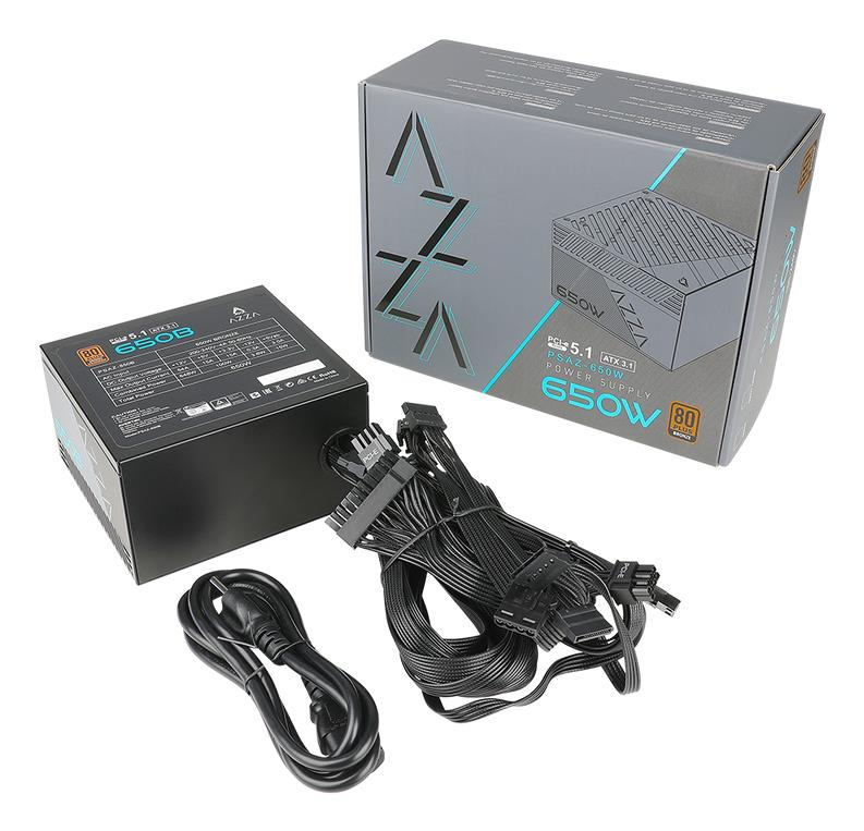 Блок питания AZZA ATX 650W PSAZ-650B(ATX3.1) - фото - №2