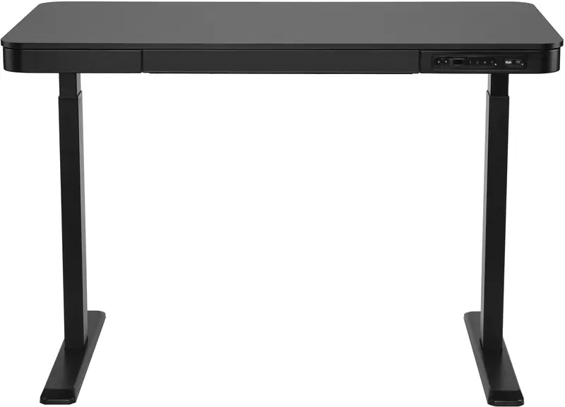 Стол 2E CE218B с электро 118x60 черный USB - фото - №6