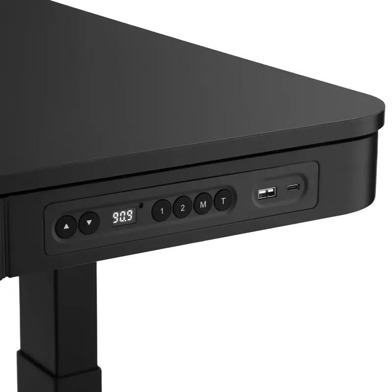 Стол 2E CE218B с электро 118x60 черный USB - фото - №3