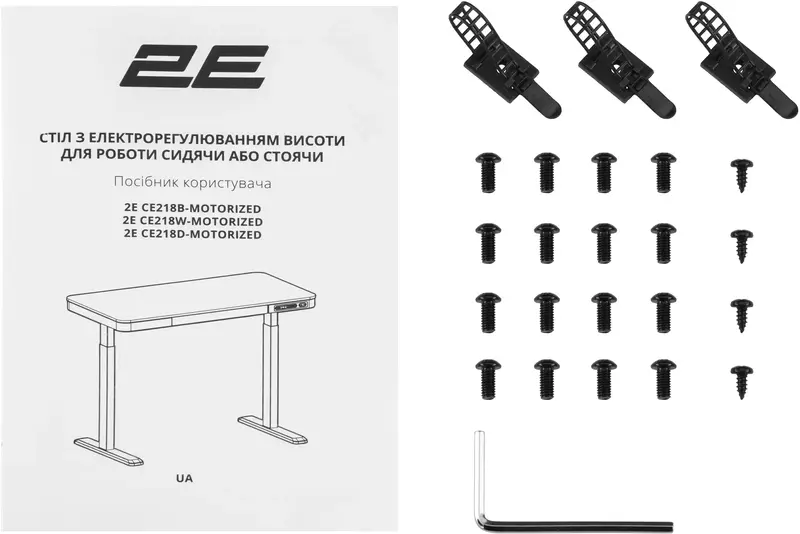 Стол 2E CE218B с электро 118x60 черный USB - фото - №7