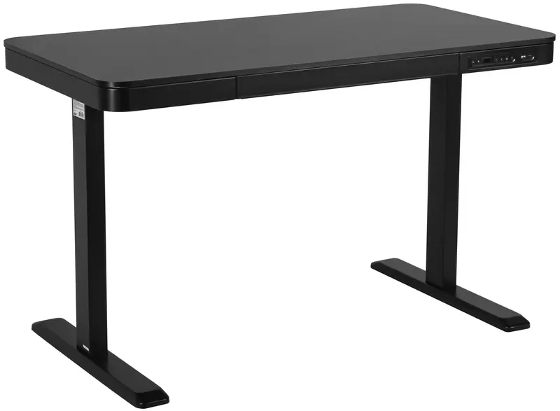 Стол 2E CE218B с электро 118x60 черный USB - фото - №1