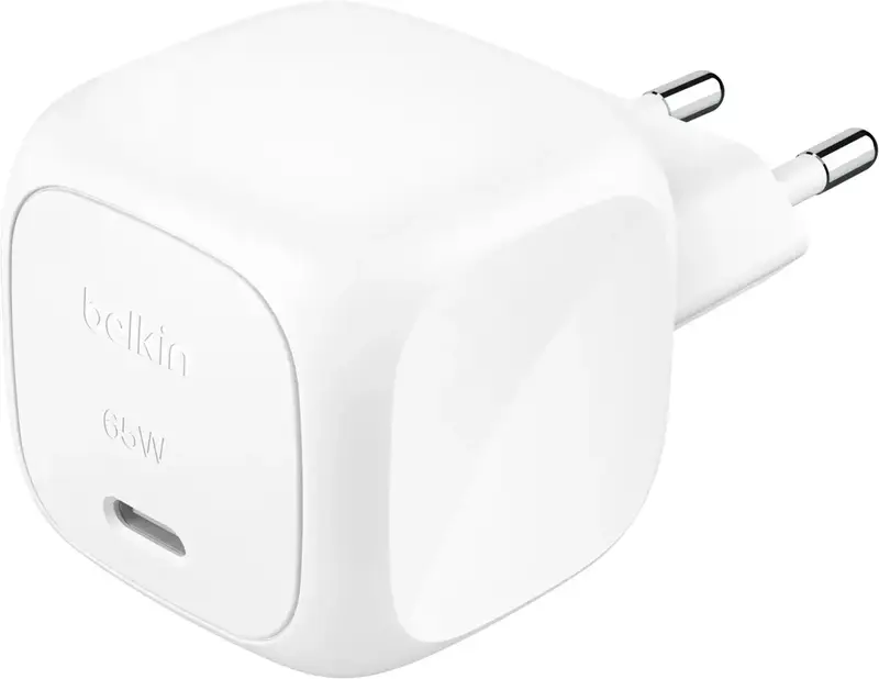 Бездротовий ЗП Belkin 65Вт USB-С GAN PD PPS, білий - фото - №0
