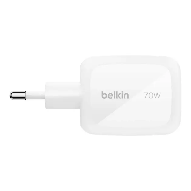 Зарядное устройство сетевое Belkin 70Вт 2хUSB-С/USB-A GAN PD PPS, белый - фото - №1