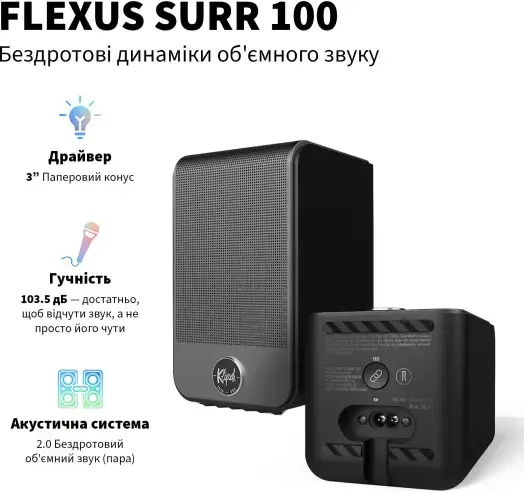 Акустика Klipsch Flexus SURR 100 Black - фото - №4