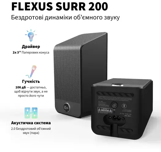 Акустика Klipsch Flexus SURR 200 Black - фото - №4