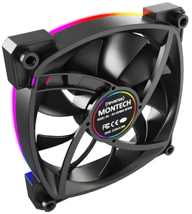 Корпусный вентилятор MONTECH 120MM (RX120 PWM BLACK) - фото - №3