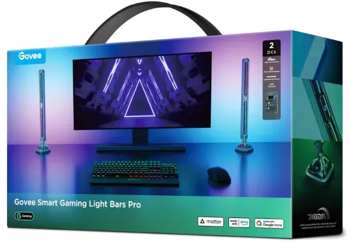 Набір адаптивного підсвічування Govee H6048 Govee Gaming Light Bars Pro RGBIC WI-FI/Bluetooth чор - фото - №2