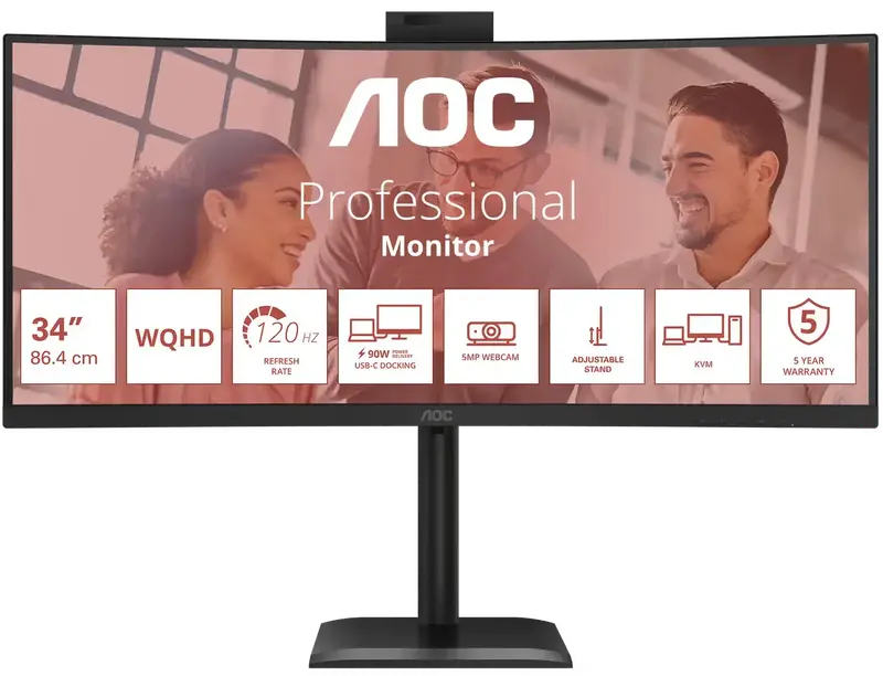 Монітор AOC 34" CU34E4CW (CU34E4CW) - фото - №0
