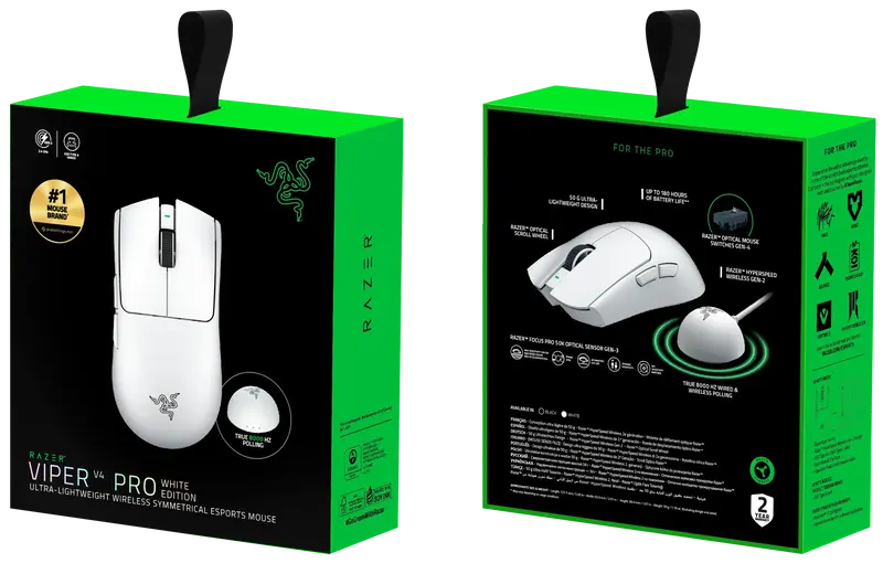 Мышь RAZER Viper V4 PRO Wireless, white (RZ01-05630200-R3G1) ᐈ