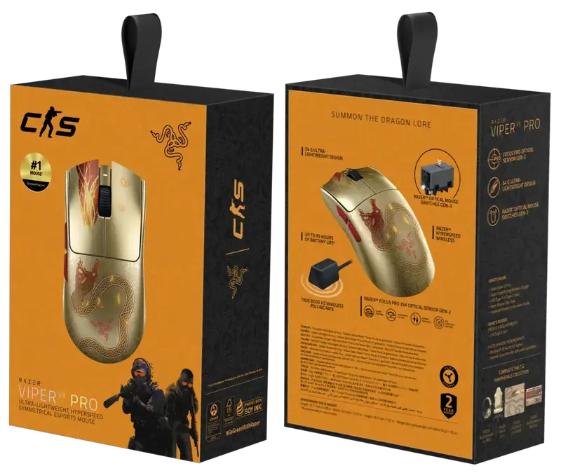 Миша RAZER Viper V3 PRO Wireless, Counter-Strike 2 Edition (RZ01