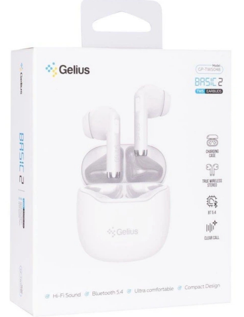 Беспроводные наушники TWS Gelius Basic 2 GP-TWS048 White - фото - №2
