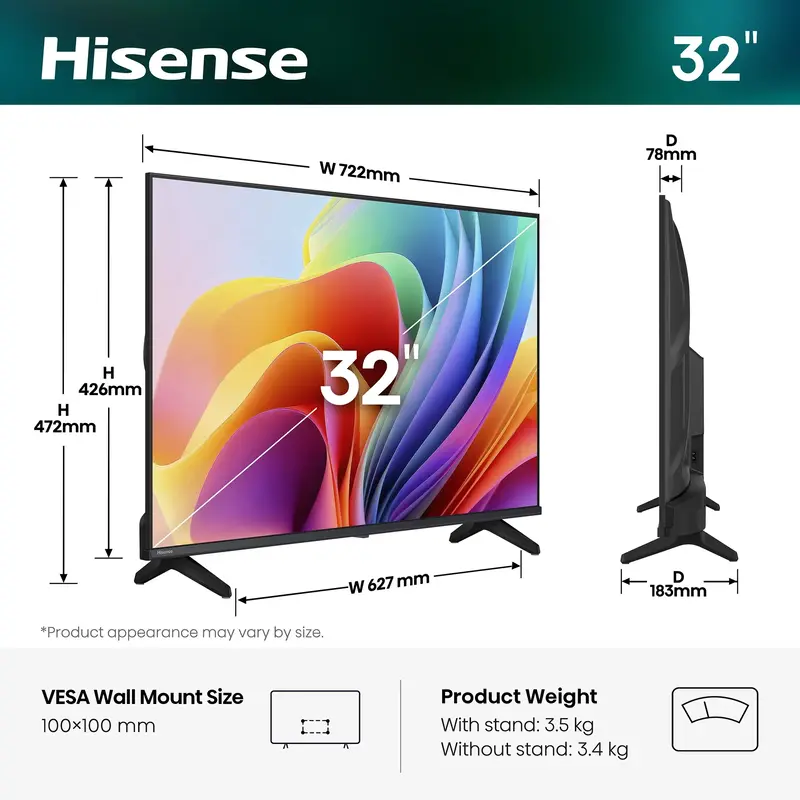 Телевізор Hisense 32A4S - фото - №1