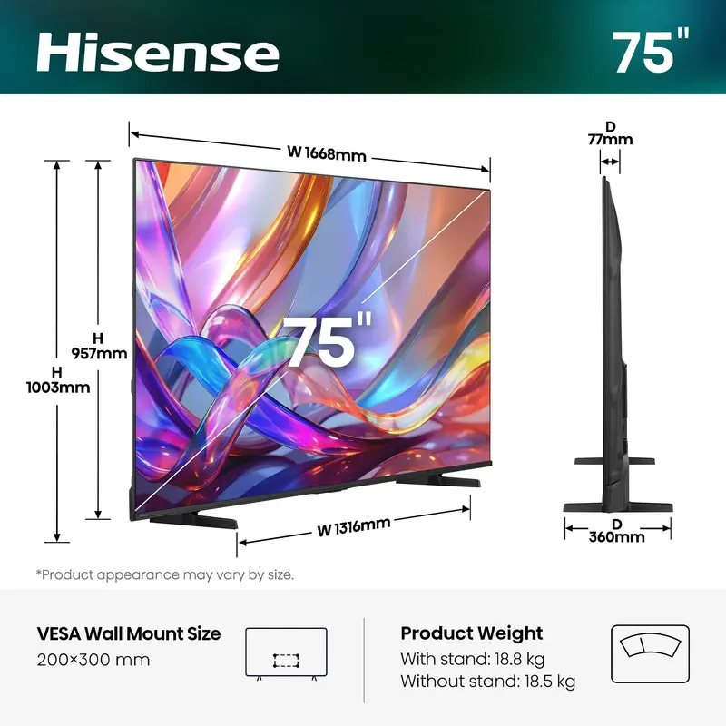 Телевізор Hisense 75E7S - фото - №1
