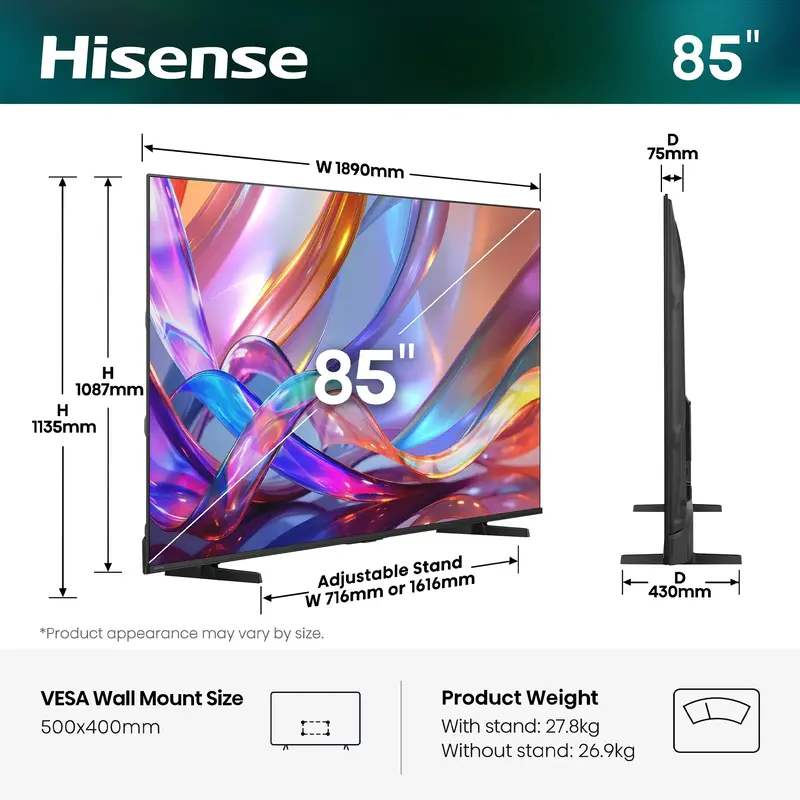 Телевізор Hisense 85E7S - фото - №1