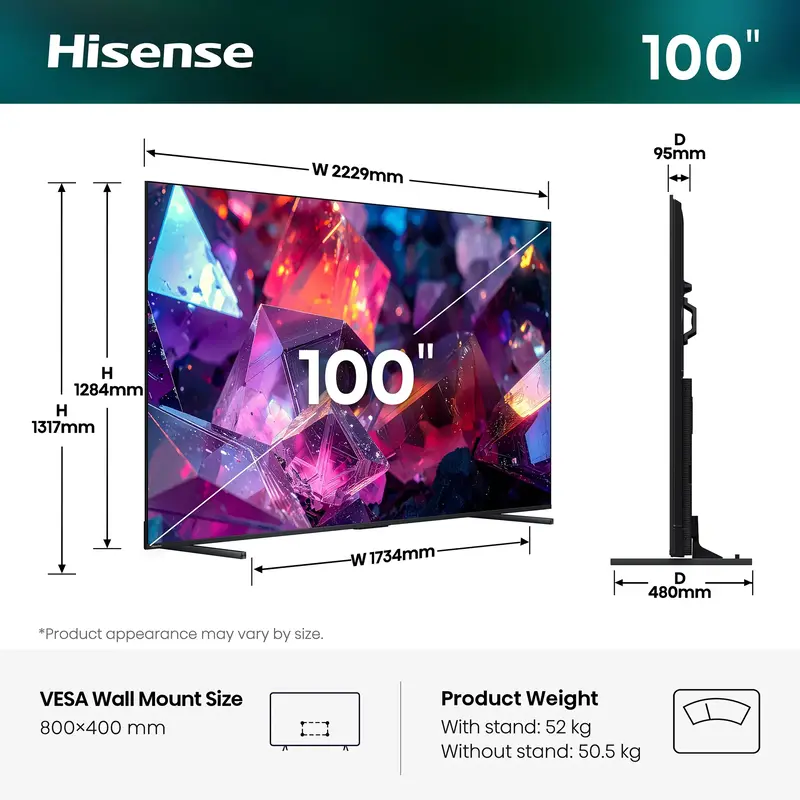 Телевізор Hisense 100E7S PRO - фото - №1