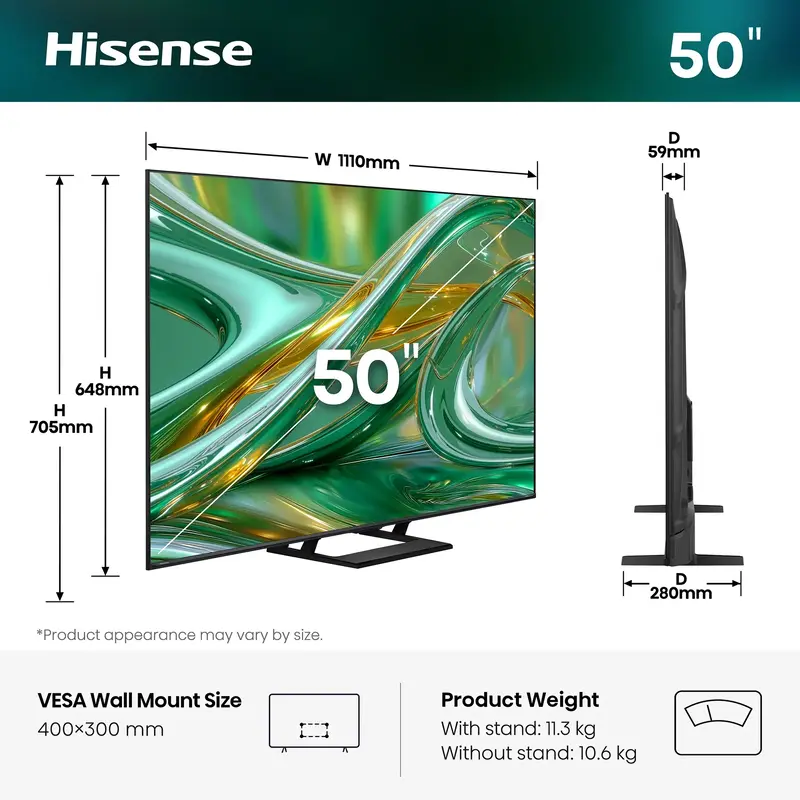 Телевізор Hisense 50E8S - фото - №1