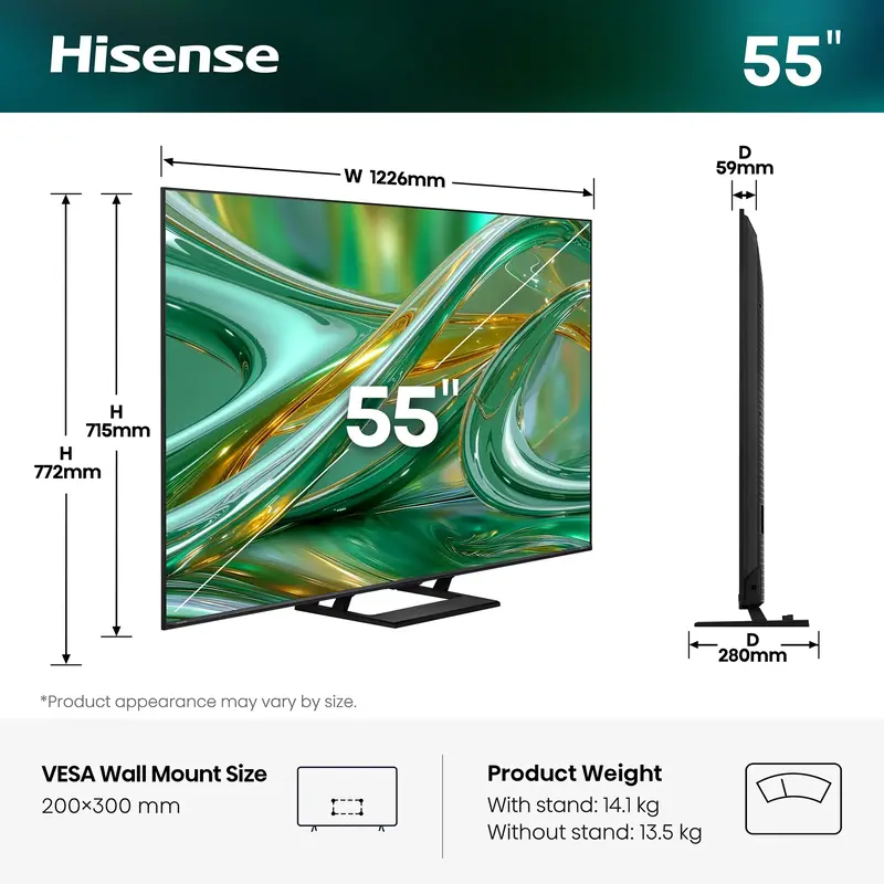 Телевізор Hisense 55E8S - фото - №1
