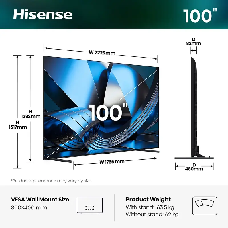 Телевизор Hisense 100U7SE - фото - №1